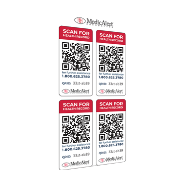 QR Code Medical ID Sticker Kit